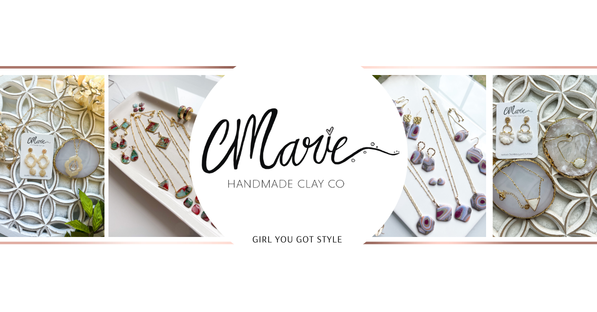 CMarie Clay Co Handmade Polymer Clay Jewelry, Clay Cutters, Transfers