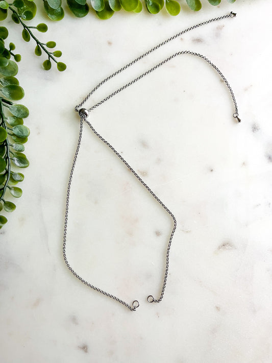 Stainless Steel Adjustable Silver Necklace Chain up to 66mm