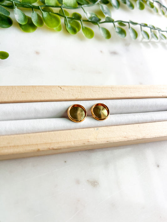 Gold 24K Covered Brass Stud 10mm